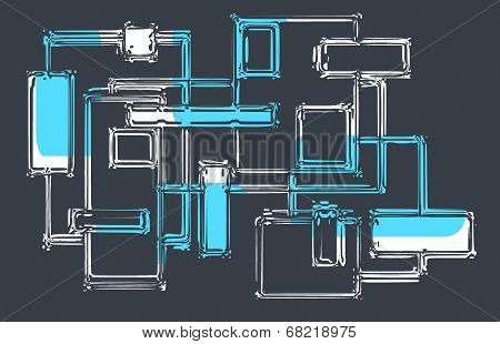 Abstract Background In Blue, White And Grey
