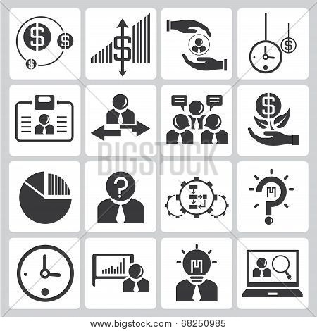 business and financial icons