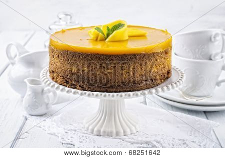 cheesecake with mango