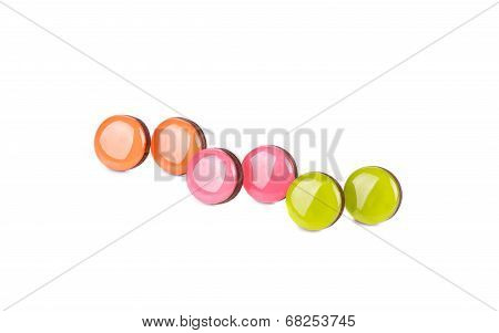 Earrings colorful set.