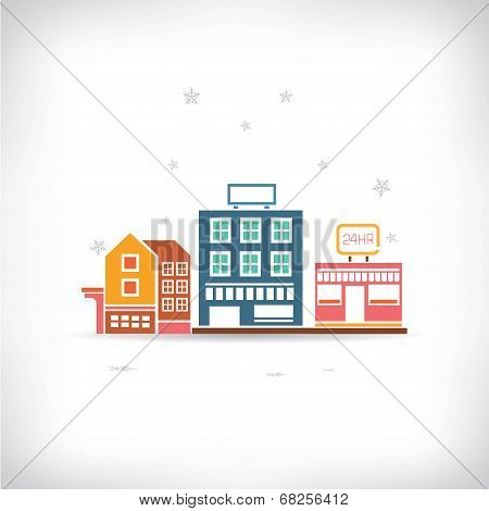 downtown, building background