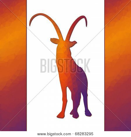 Vector goat isolated on white background