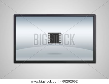 Tv Display With Entertainment Film Icon