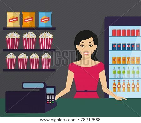 Woman in the shop