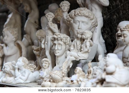 Busts หินอ่อนขนาดเล็กเป็นของที่ระลึก