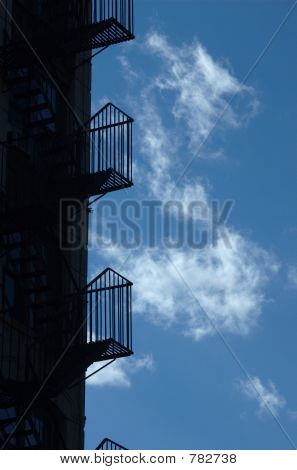 Nowym Jorku Apartament balkon z chmury