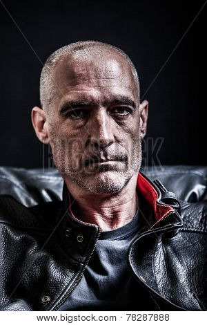 Stern Man Glaring
