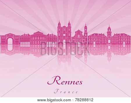 Rennes Skyline In Purple Radiant Orchid