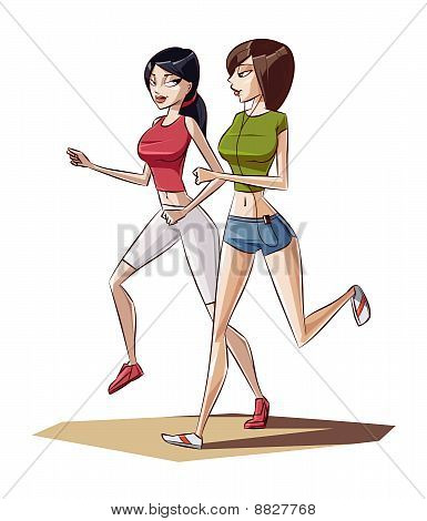 Jogging girls