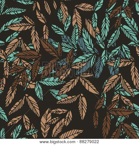 Seamless floral drammatic pattern
