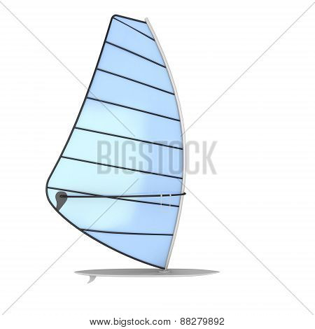 Sailboard On A White