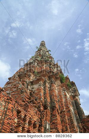 Wat Chai Watthanaram in Ayutthaya, zentrale von Thailand.