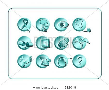 Lääketieteellinen & apteekki Icon Set - vaalea 2