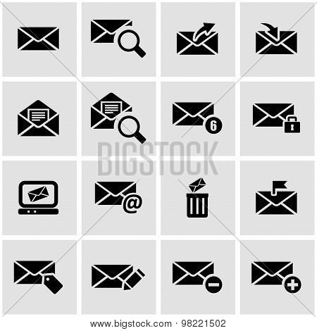 Vector Black Email Icon Set