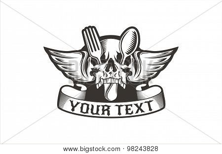Skull eat wings