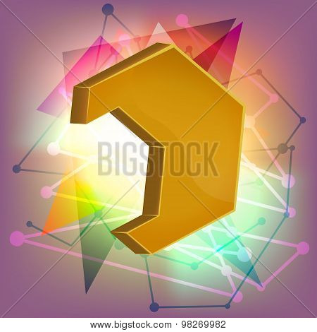 3d vector hexagon