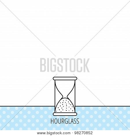 Hourglass icon. Sand time sign.