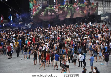 Party People At A Live Concert