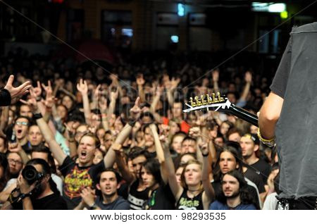 Headbanging Crowd At A Rock Concert