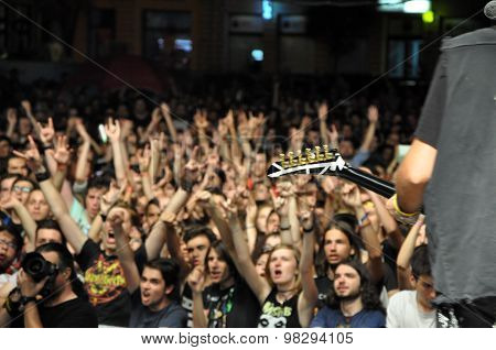 Headbanging Crowd At A Rock Concert