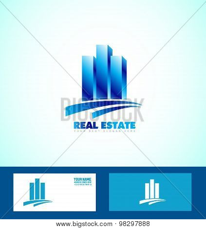 Blue Real Estate  Logo Icon