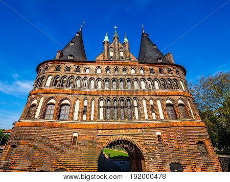 Holstentor (holsten Gate) In Luebeck Hdr