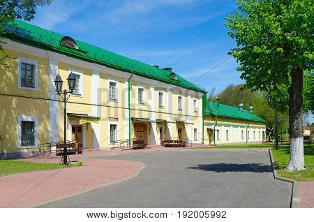 POLOTSK, BELARUS - MAY 19, 2017: Gym of Polotsk State University (complex of buildings of former Jesuit collegium) Streletskaya Street Polotsk Belarus