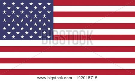 United States of America vector flag pattern in original colors consists of fifty stars on blue background red and white stripes