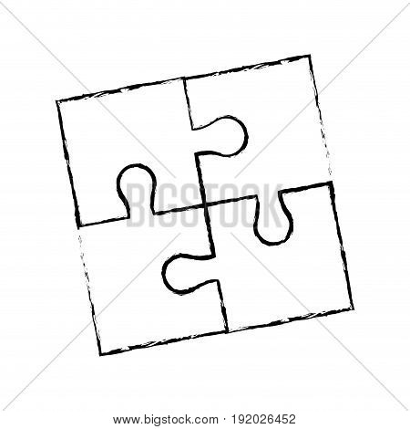 parts of paper puzzles business concept layout vector illustration