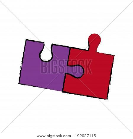 parts of paper puzzles business concept layout vector illustration