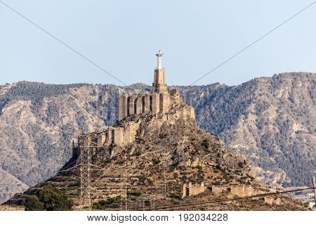 Statue of Jesus in Monteagudo region Murcia Spain