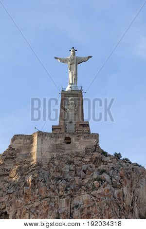 Statue of Jesus in Monteagudo region Murcia Spain