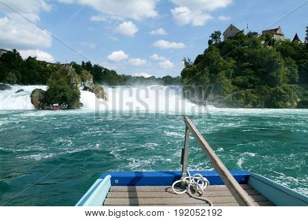 The Rhine Waterfalls At Neuhausen On Switzerland