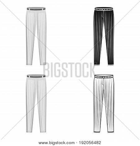 Uniform pants baseball. Baseball single icon in cartoon style vector symbol stock illustration .