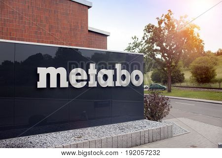 GERMANY - May 30 2012: Metabo plant in the Nurtingen in southern Germany