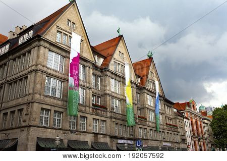 Munich Germany - May 29 2012: Neuhauser street in Munich