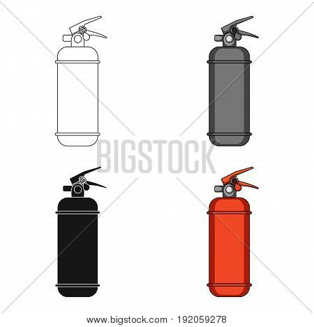 Fire extinguisher powder.Car single icon in cartoon style vector symbol stock illustration .