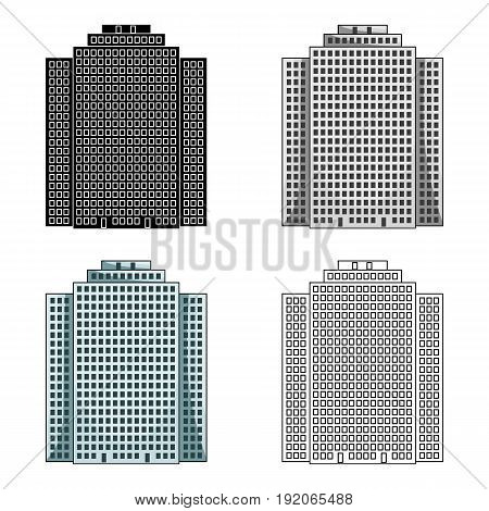 High-rise building, skyscraper, Realtor single icon in cartoon style vector symbol stock illustration .