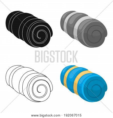 Mattress tourist.Tent single icon in cartoon style vector symbol stock illustration .
