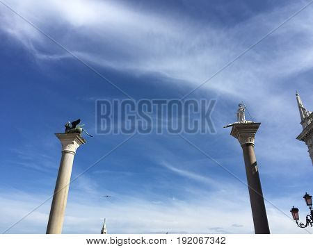 Clouds and mainstays in the St Mark's Square