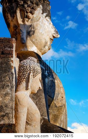 Sukhothai, Thailand - January 17 2017: Wat Phra Si Rattana Mahathat - Chaliang In The Precinct Of Si