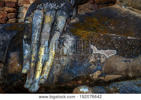 Sukhothai, Thailand - January 17 2017: Wat Phra Si Rattana Mahathat - Chaliang In The Precinct Of Si