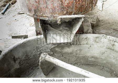 machine mixed cement plasterwork concrete building home construction