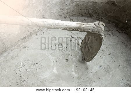 mixed cement plasterwork concrete building home construction