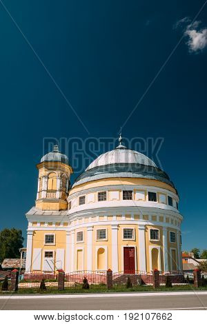 Chachersk, Gomel Region, Belarus. Transfiguration Church. Orthodox Church At Sunny Summer Day In Chechersk