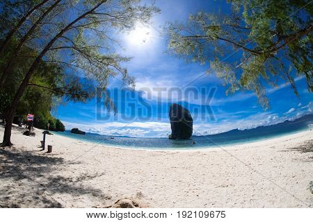 The beautiful landscape of Koh Poda (Poda Island) in Krabi province of Thailand
