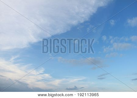 Clouds and blue sky on the nice day