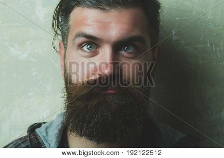 Man Squinting Eyes On Silly Face