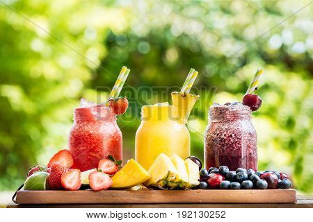 3 Delicious Slushies From Different Berries And Fruits