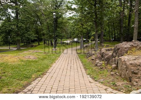 The Path to the carriage house at Kip's Castle